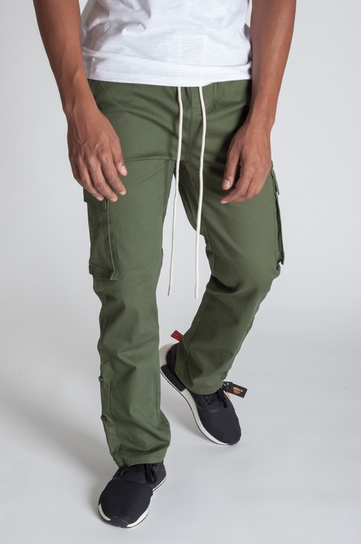 green cargo joggers mens